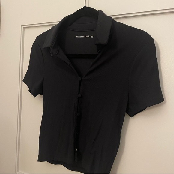 ABERCROMBIE seamless rib fabric polo SIZE S - Picture 4 of 4